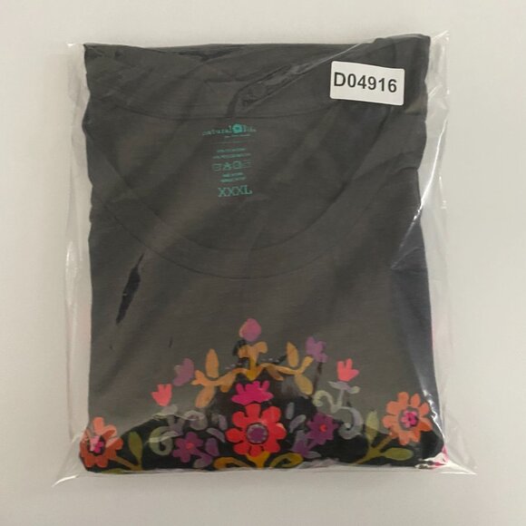 Natural Life Kindness Matters T Shirt Size XXXL Gray Floral Long Sleeve - Picture 9 of 9